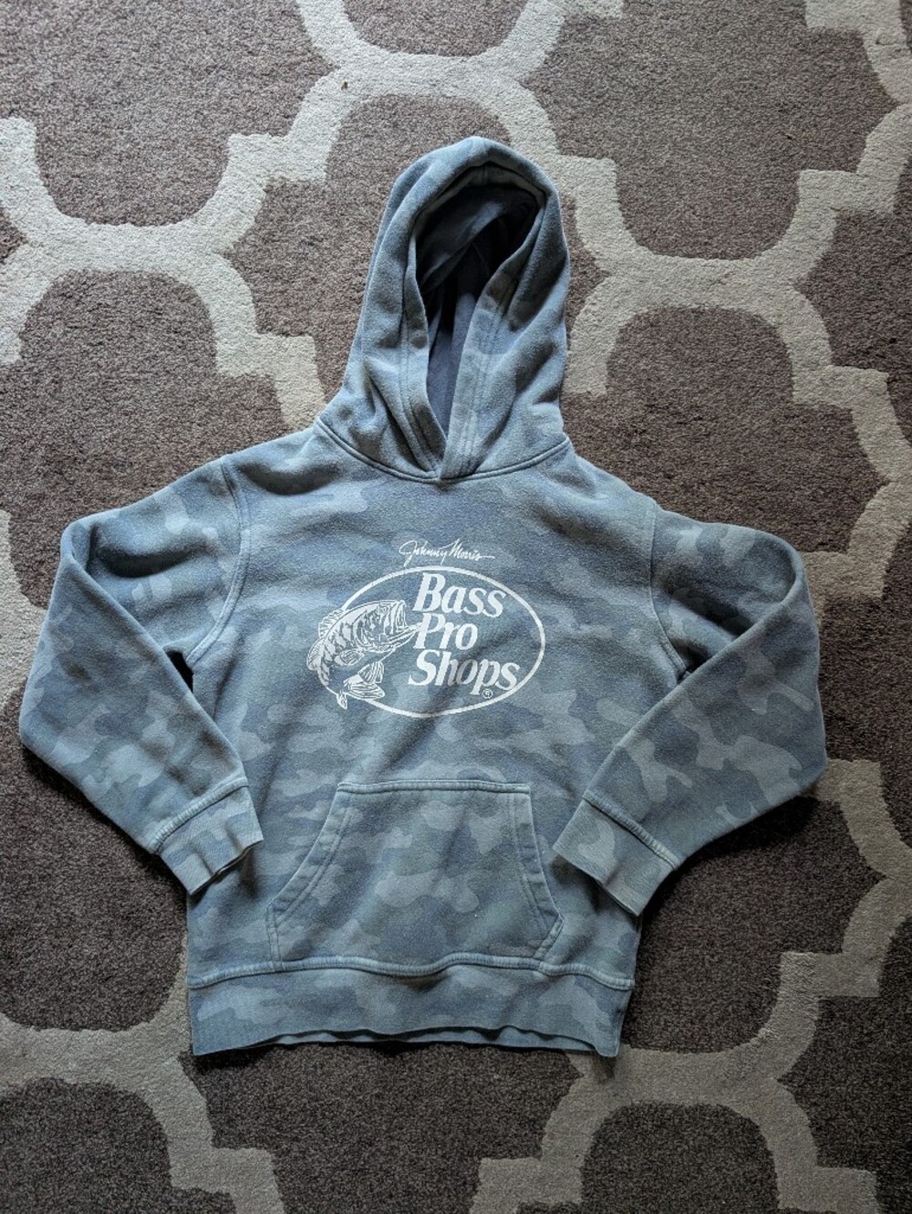 Youth Bass Pro Shops Camo Hoodie boys size Large